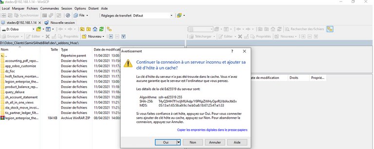Accès par mot de passe ssh winscp Accès par mot de passe ssh winscp