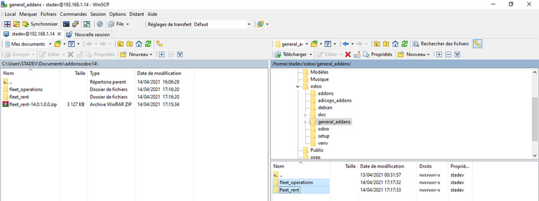 Transfert ftp Winscp Odoo Transfert ftp Winscp Odoo