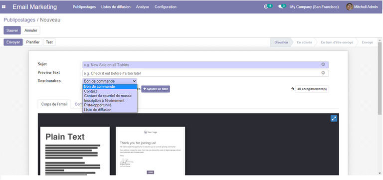 L'email Marketing Avec Odoo L'email Marketing Avec Odoo