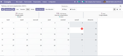 Gestion de présence et dépenses RH odoo