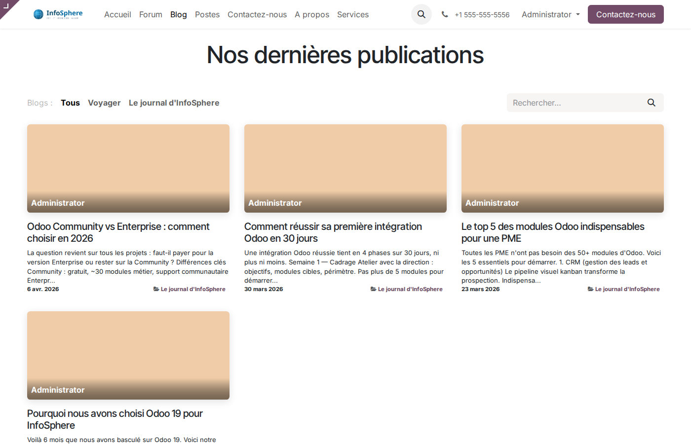 Liste des articles du blog InfoSphere