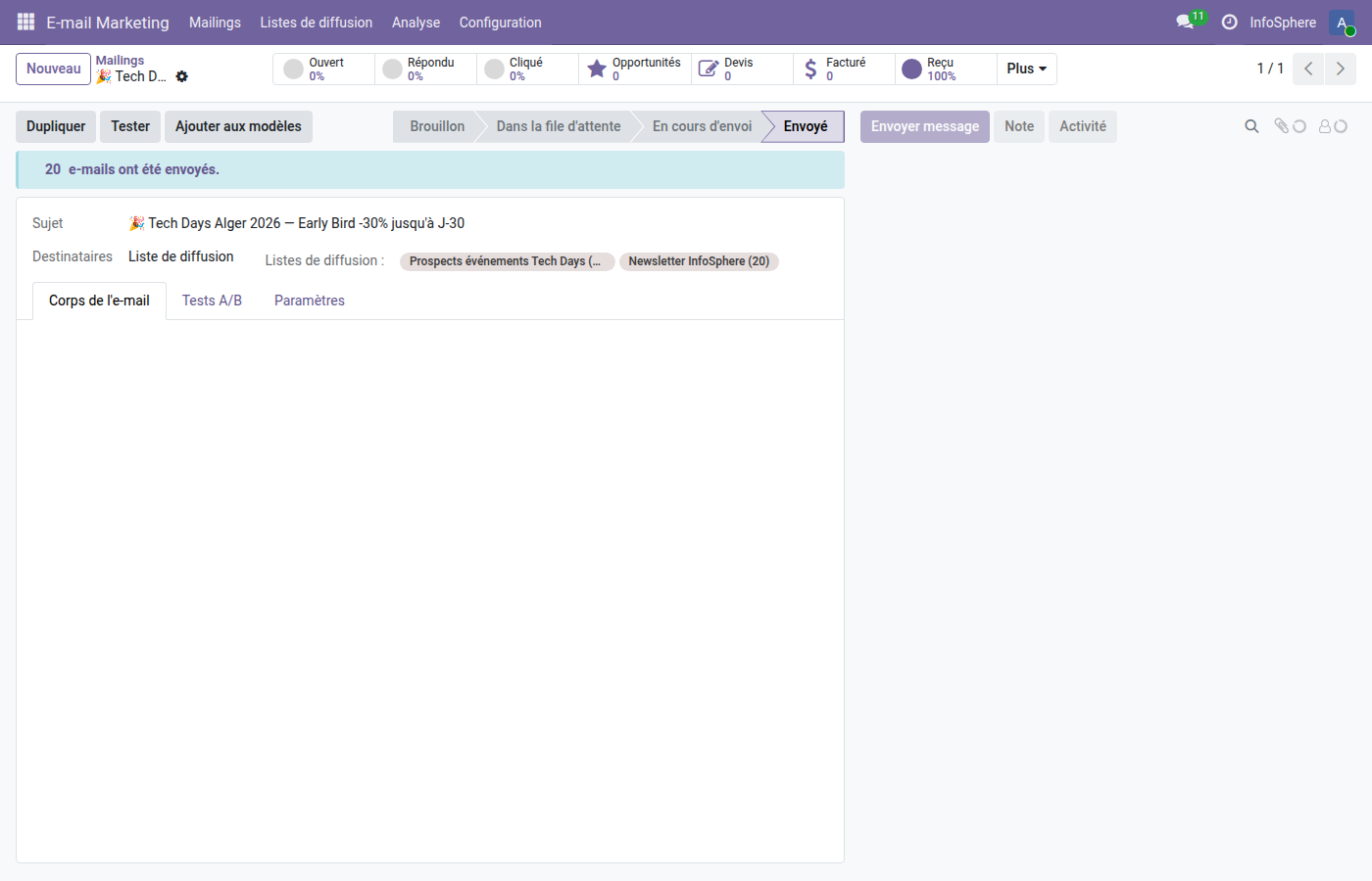 Designer drag and drop email InfoSphere Tech Days