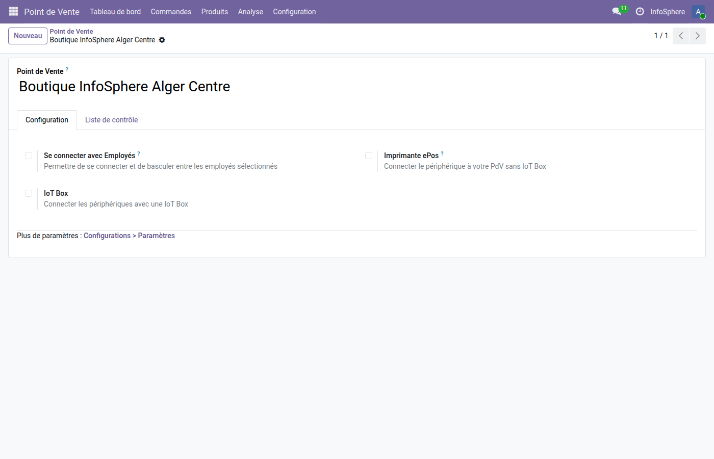Configuration du ticket receipt header footer
