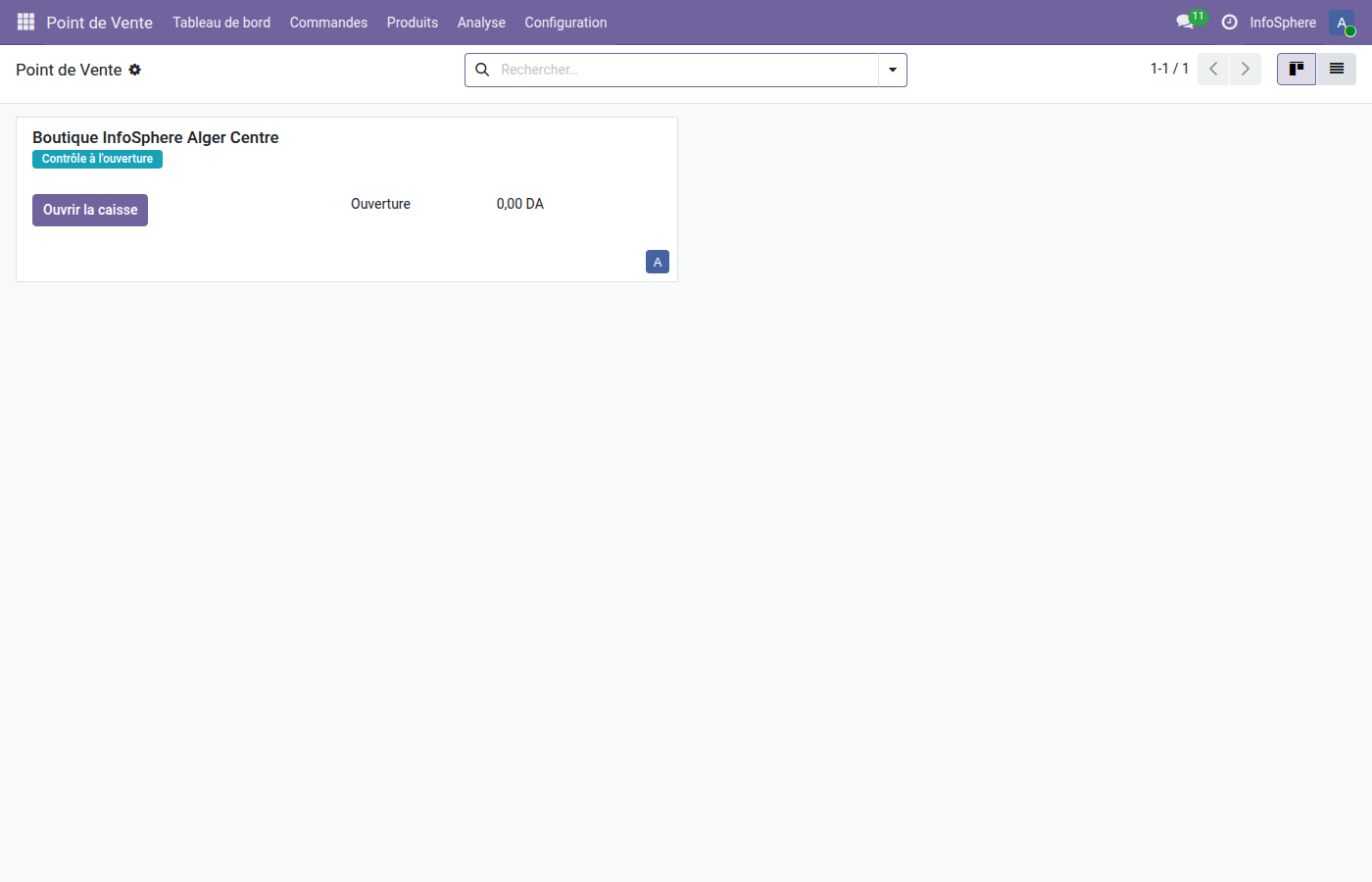 Aperçu ticket POS imprimé avec articles remise paiements